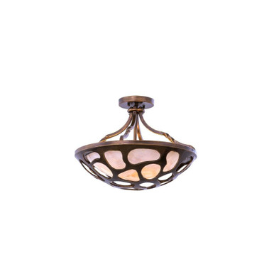 Gramercy 3 Light 18 Inch Wide Semi Flush Mount by Kalco - 501951CP