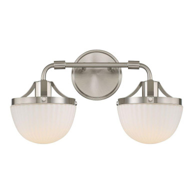 Meredith 2 Light Bath Vanity 9.5 Inch Tall X 16.5 Inch Wide by Savoy House - L8-3900-2-SN
