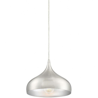 One Light Medium Pendant 8.5 Inch Tall by Meridian - M70075BN