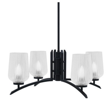 Kurve 4 Light Large Chandelier by Toltec 3704-MB-210 - 3704-MB-210
