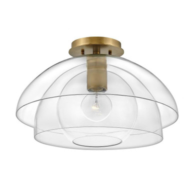 Lotus 1 Light 16 Inch Wide Semi Flush Mount by Hinkley - 39061