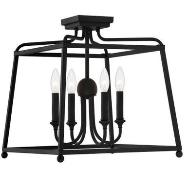 Onslow Pleasant 4 Light 16 Inch Wide Semi Flush Mount by Bailey Street Home - 49-BEL-4661420