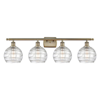 Athens Deco Swirl 4 Light Bath Vanity 10.88 X 38 Inch Wide by Innovations - 516-4W-G1213-8