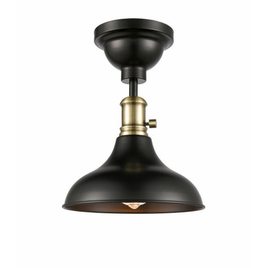Metro 1 Light 10 Inch Wide Flush Mount by Innovations - 443SW-1C-BAB-M15BK