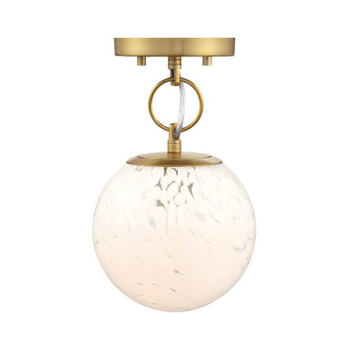 Wine Flower 1 Light Semi Flush Mount 11.75 Inch Tall by Designers Fountain - D329M-SF-BG