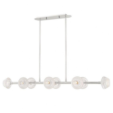 Barclay 8 Light Linear Pendant 6 x 54.5 Inch by Hudson Valley - 6154-PN