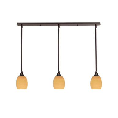 Any 3 Light Mini Linear Pendant 37 Inch Tall by Toltec - 36-55-775-37