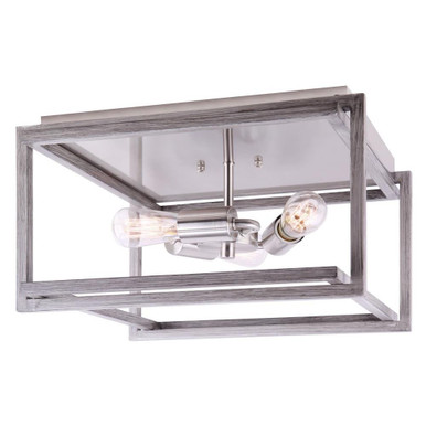 Carli 3 Light 15 Inch Wide Flush Mount by Canarm Inc - IFM1066A15BNB