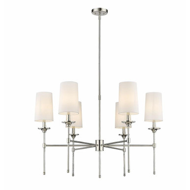 Emily 6 Light Chandelier 25.5 x 38 In by Z-Lite - 3033-6PN