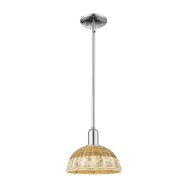 Natural Ballston Dome 1 Light Basket Stem Mini Pendant 9 by Innovations - 716-1S-NBD2-9_P