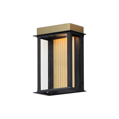 Rincon 14W 1 LED Light Outdoor Wall Lantern 14 Inch Tall by Maxim - 50752BKGLD