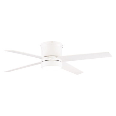 Erie 4 Blade Flush Mount Ceiling Fan with Light Kit 52 Inch Wide by Vaxcel - F0106