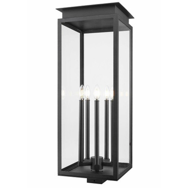 Nova 5 Light Outdoor Post Mount 34.25 Inch Tall X 12.5 Inch Wide By Z-Lite - 5018PHXLS-BK