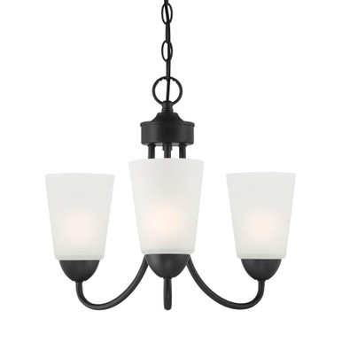 Malone 3 Light Small Chandelier by Designers Fountain - D267M-3CH-BN