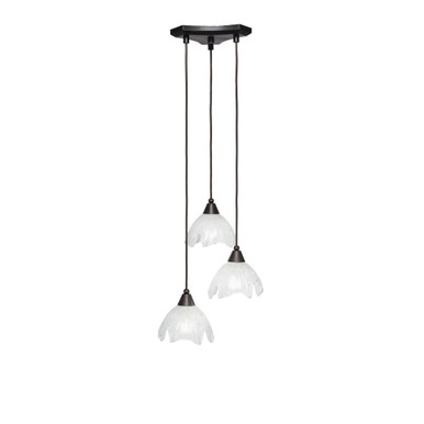 Europa 3 Light Steel Medium Pendant 14.5 Inch Wide by Toltec - 28-145-725-