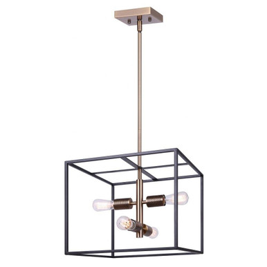 Bodie 4 Light Small Chandelier by Canarm - ICH1069A04BKG15