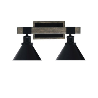 Tacoma 2 Light Vanity Light 9 Inch Tall by Toltec - 1842-MBDW-421-MB