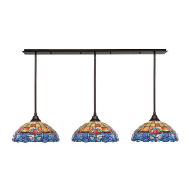 Stem 3 Light Large Linear Pendant 56.25 Inch Length by Toltec - 48-DG-935