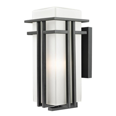 Abbey 1 Light Outdoor Wall Mount 7.75 x 17 Inch by Z Lite - 549B-BK