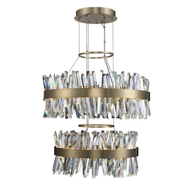 Glacier 32 Inch 164W LED 2 Tier Round Pendant by Allegri  - 030256-2832