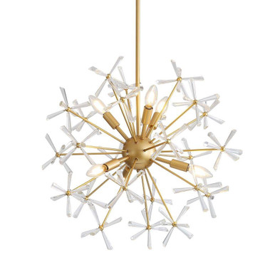 Dandelion 6 Light Pendant 24 Inch Tall and 24 Inch Wide by Golden - 4502-24 GLD