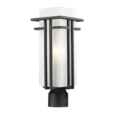 Abbey 1 Light Outdoor Post Mount Lantern 6.63 x 17.25 Inches by Z-Lite - 549PHM-BK-R