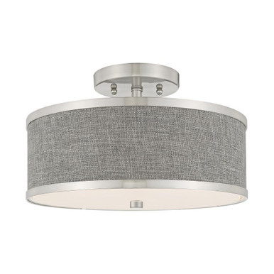 Park Ridge 2 Light 13 Inch Wide Semi Flush Mount by Livex - 60422-91