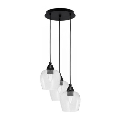 Array 3 Light Medium Pendant 9.75 Inch Tall by Toltec - 1818-MB-12.5-9.75