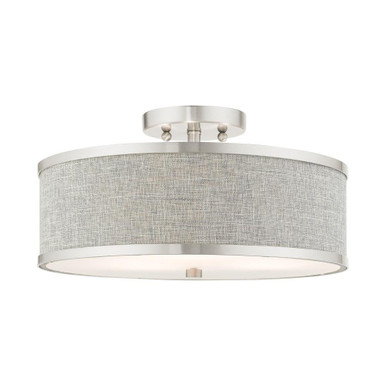 Park Ridge 3 Light 15 Inch Wide Semi Flush Mount by Livex - 60423-91