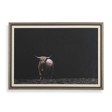 King Of The Hill Framed Bovine Print 39.63 Inches Wide by Uttermost - 32391
