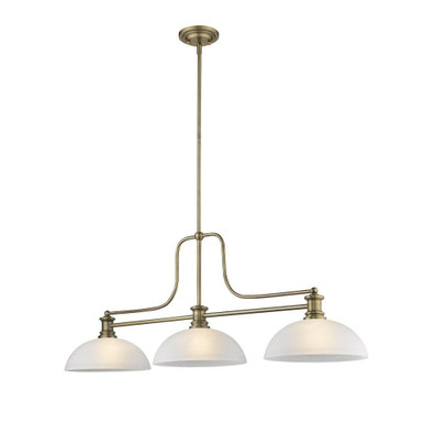 Melange 3 Light Chandelier 13.25 x 21 Inch by Z-Lite 725-3HBR-DWL14 - 725-3HBR-DWL14