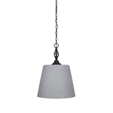 Elegante 1 Light Steel Small Pendant 16.5 Inch Tall by Toltec - 82-10-165