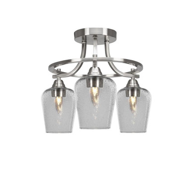 Paramount 3 Light 13.25 Inch Tall Semi Flush Mount by Toltec - P3_3417_SF1315