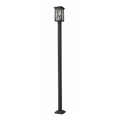Brookside 1 Light Outdoor Post Mount Lantern 9.5 x 112.75 Inches by Z-Lite - 583PHBS-536P-BK