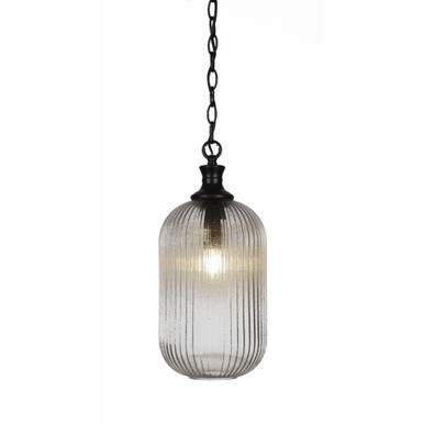 Carina 1 Light Small Chain Hung Pendant 17.5 Inch Tall by Toltec - 94-BN-4608