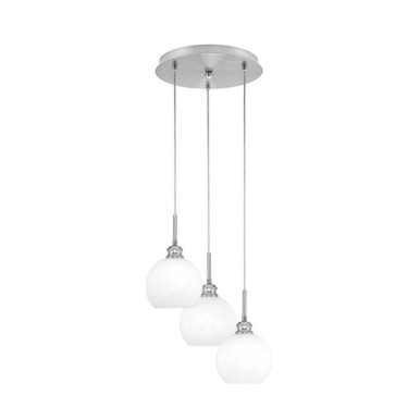 Array 3 Light Medium Pendant 11.5 Inch Tall by Toltec - 1818-BN-12.25