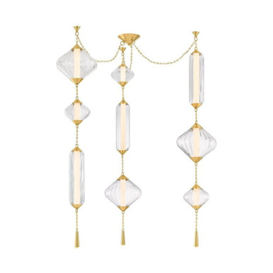 Fiorello 44W 9 LED Chandelier 64 Inch Tall and 55.75 Inch Wide by Corbett - 545-56-VPB