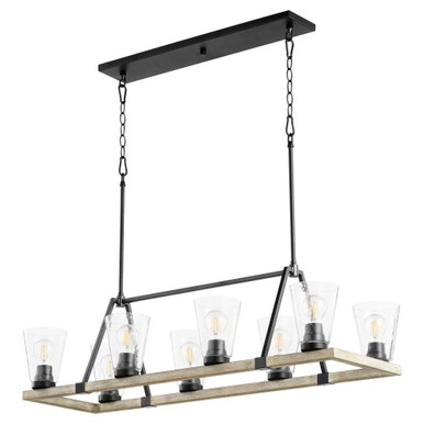 Paxton 8 Light Small Linear Chandelier by Quorum - 83-8