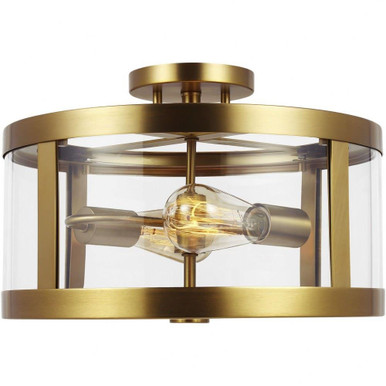 Harrow 2 Light 15 Inch Wide Semi Flush Mount by Visual Comfort Studio - SF341