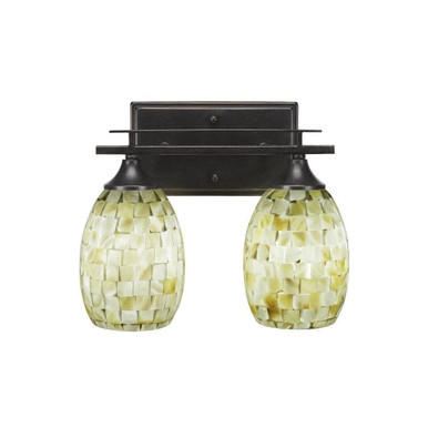 Uptowne 2 Light Vanity Light 12.25 Inch Length by Toltec - 132--975-1225