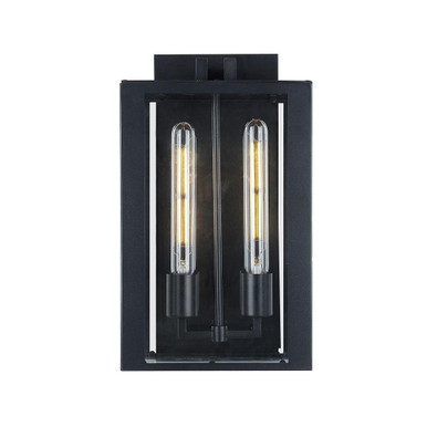 Waterville 2 Light Outdoor Wall Mount 9.25 Inch Wide by Artcraft - AC8791BK