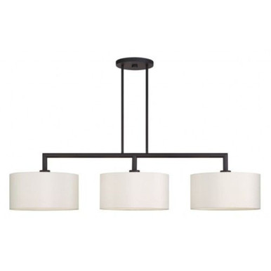 Meridian 3 Light Extra Large Linear Chandelier 18.25 Inch Tall by Livex - 45493