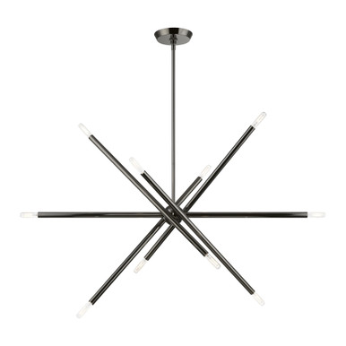 Soho 10 Light Asymmetrical Linear Chandelier by Livex - 46777