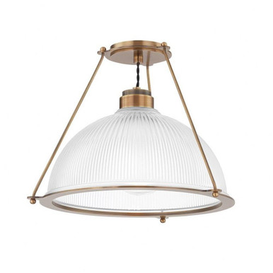 Glint 1 Light 17.75 Inch Wide Semi Flush Mount by Troy - C2118-PBR