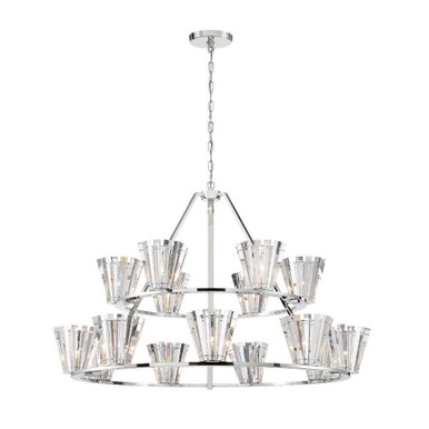 Ricca 15 Light Oversized 2 Tier Chandelier by Eurofase - 38869-013