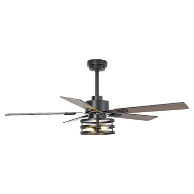 Vaczon 5 Blade Ceiling Fan with Light Kit 17 Inch Tall by Parrot Uncle - VZA01A118BK