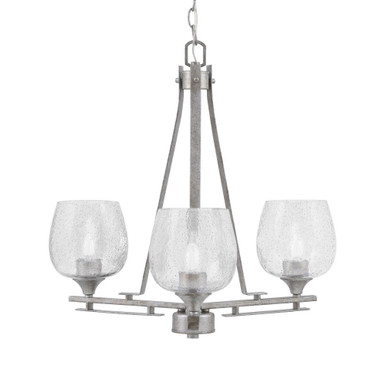 Uptowne 3 Light Small Chandelier by Toltec 323-AS-4810 - 323-AS-4810
