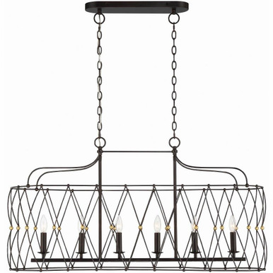 Caroline Downs 6 Light Oversized Linear Chandelier by Bailey Street Home - 49-BEL-4444313
