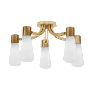 Everleigh 5 Light Semi Flush Mount 13.25 Inch and 23.25 Inch Wide by Toltec - 4817-NAB-881