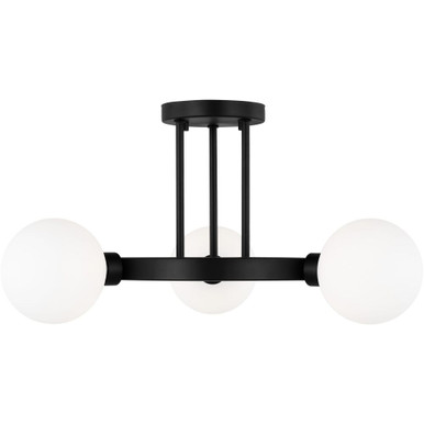 Clybourn 3 Light 21 Inch Wide Semi Flush Mount by Visual Comfort Studio - 7761603